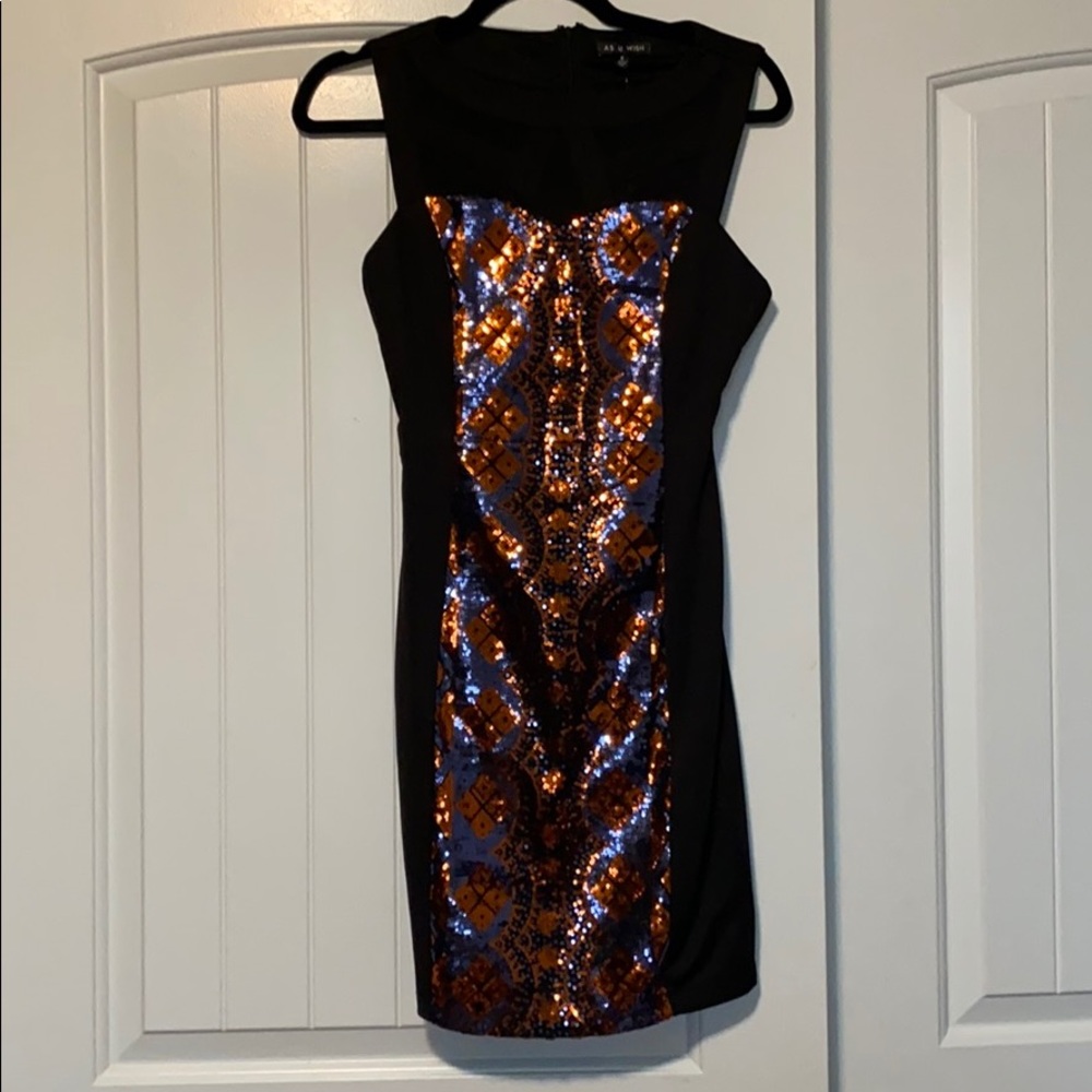 Black sequin  dress